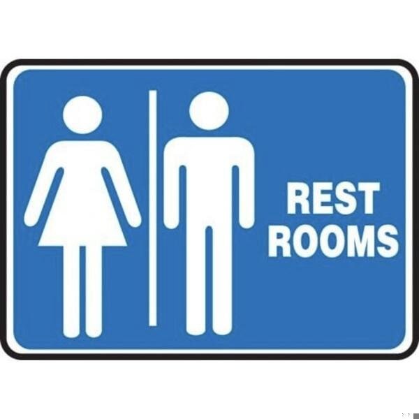 Accuform SAFETY SIGN GRAPHIC RESTROOMS 7 X MRST563VS MRST563VS - main